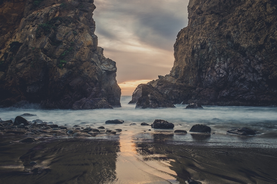 Beach landscape sea coast