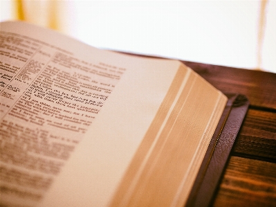 Writing book wood bible Photo