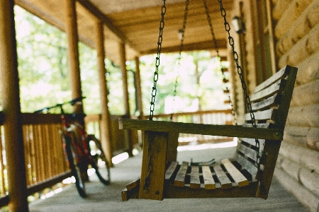 Foto Madera casa ventana bicicleta