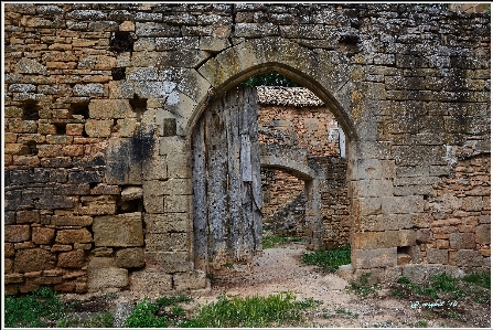 Rock architecture wall arch Photo