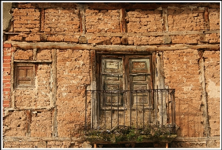 Wood window wall facade Photo