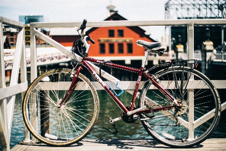 Water dock wheel bicycle Photo