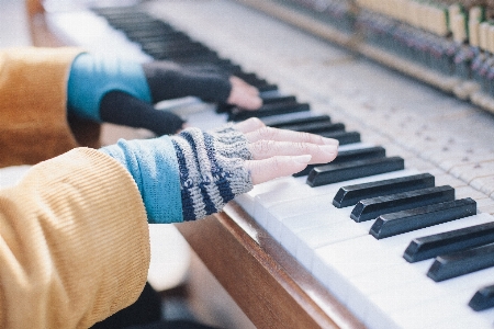 Hand music keyboard technology Photo