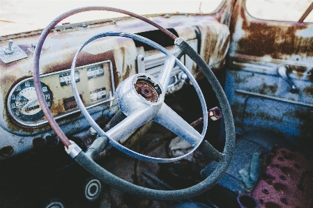 Boat car wheel old Photo