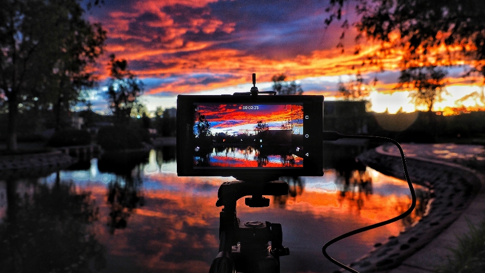 Schermo nube alba tramonto