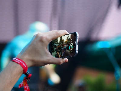 Foto Smartphone tangan orang fotografi