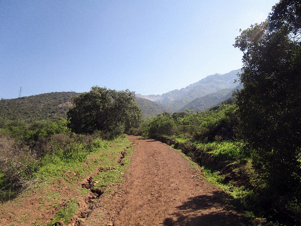 Walking mountain road hiking