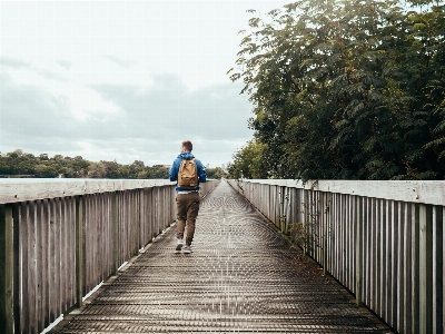 Gehen promenade brücke gehweg Foto