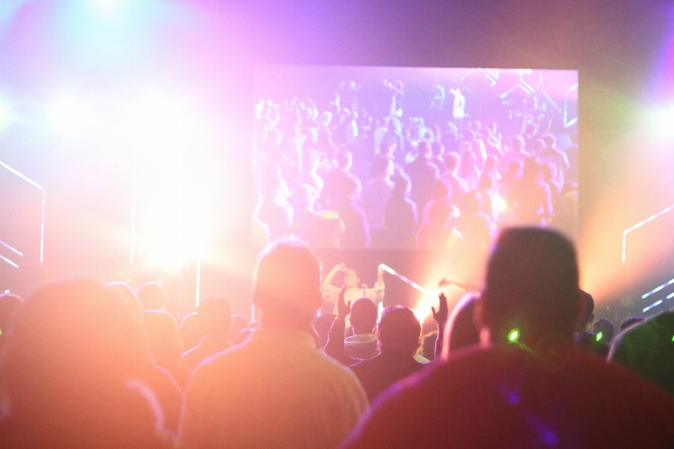 Musique lumière foule concert