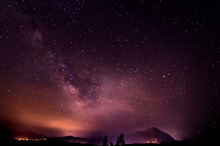 Mountain sky night star Photo