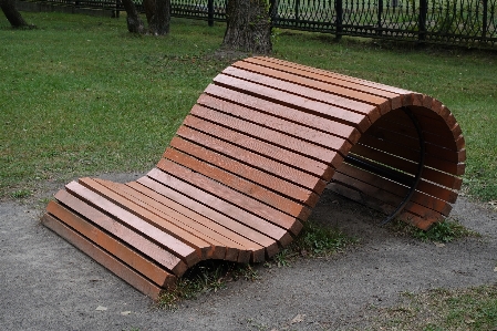 Wood bench park furniture Photo