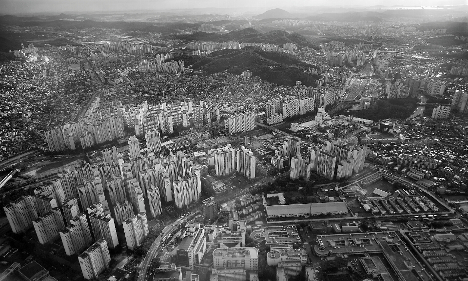 Noir et blanc
 la photographie paysage urbain monochrome