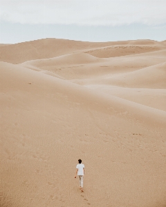 Landscape sand walking desert Photo