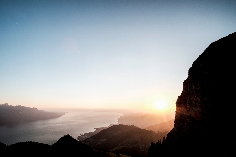 Natur horizont berg licht