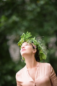 Grass plant girl woman Photo