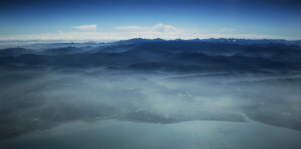 海 海洋 地平線 山 写真