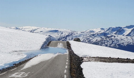 山 雪 冬 山脈
 写真