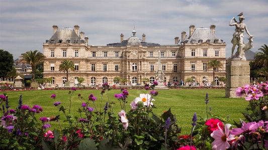 Manor cloudy flower building Photo