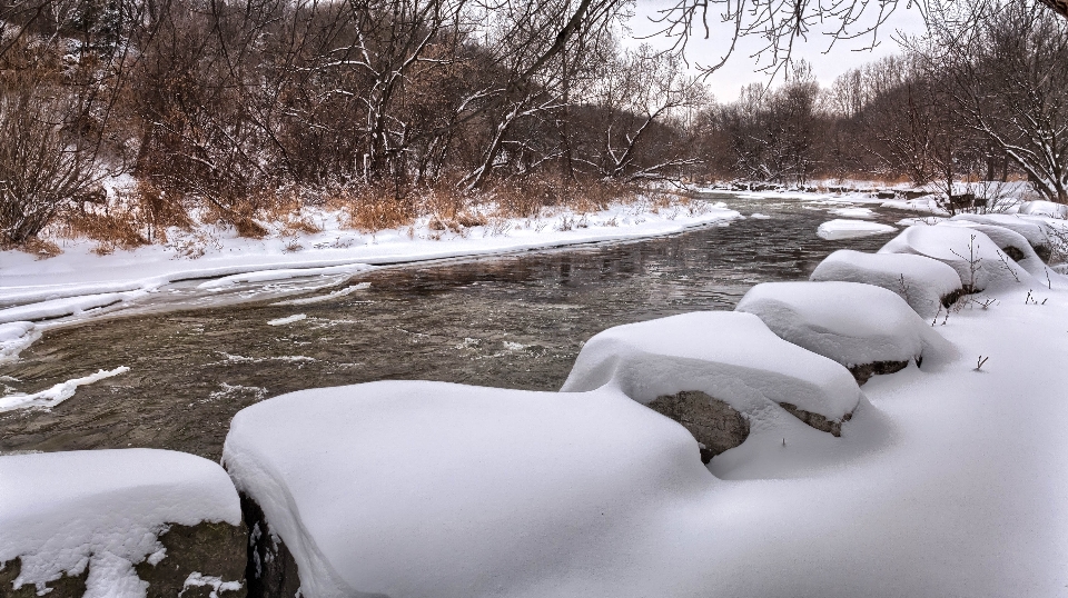 Landscape water snow cold