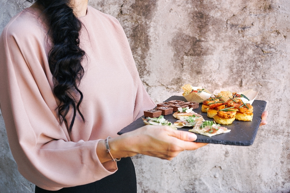 Wanita bunga perempuan makanan