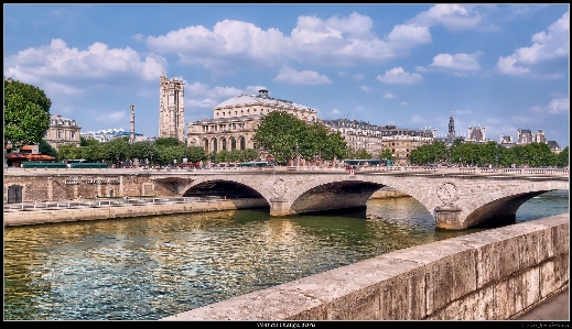 Foto água ponte paris rio