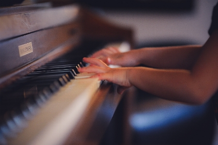 Hand music keyboard technology Photo