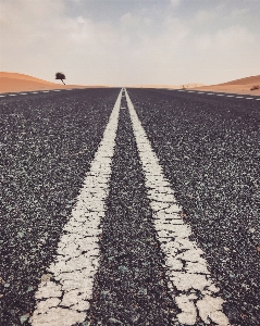 Landscape sand horizon track Photo