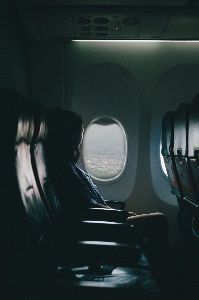 Foto Pessoa luz mulher avião