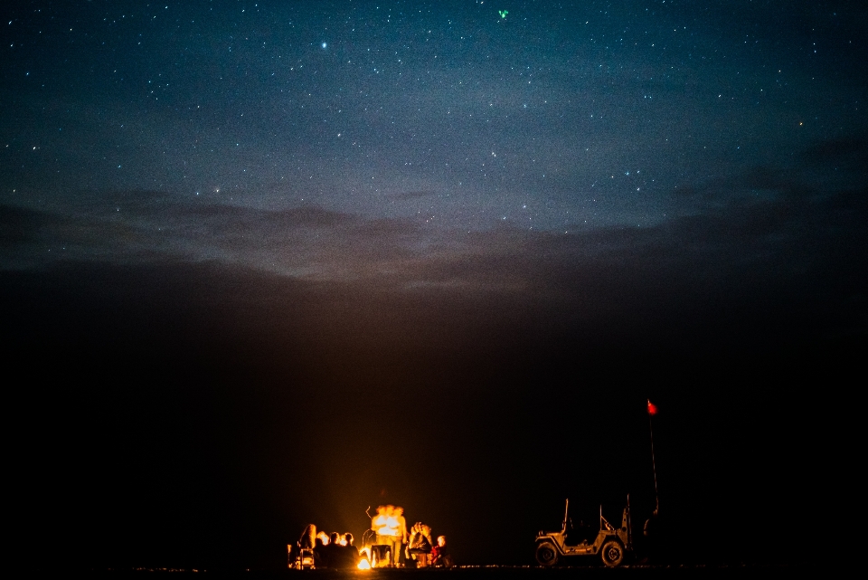 Group night star jeep