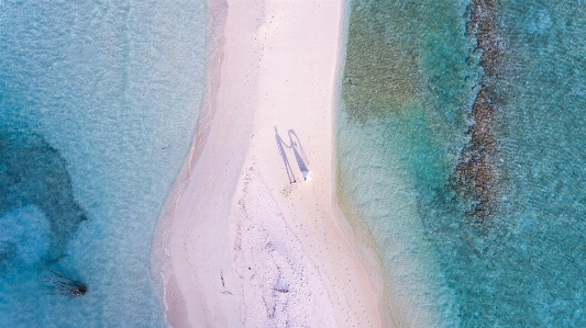 Hand beach sea water Photo