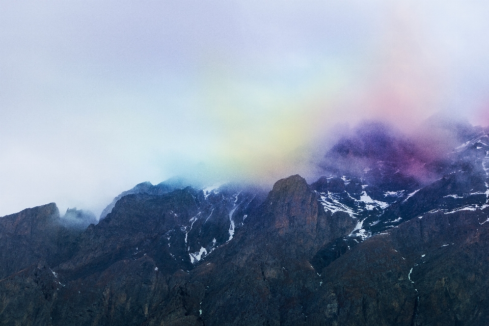 Natur berg schnee wolke