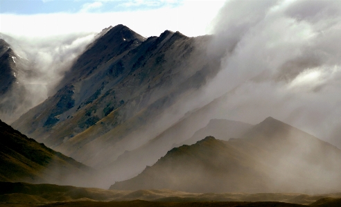 Landscape mountain cloud fog Photo