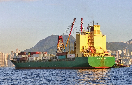 Ship vehicle port cargo Photo