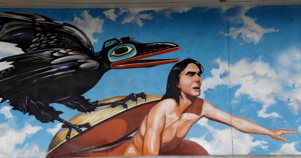 Arte ilustração mural
 raven