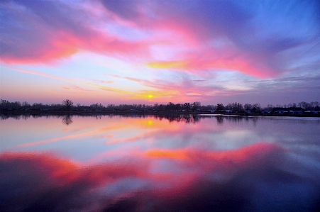 Horizon cloud sky sunrise Photo