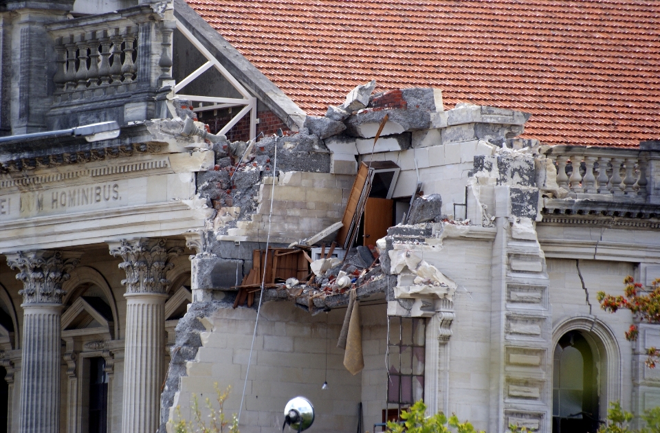 Broken facade ruins newzealand