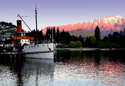 Sea water sunset boat Photo