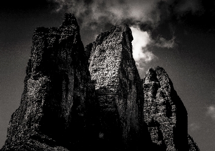 自然 rock 山 黒と白
 写真