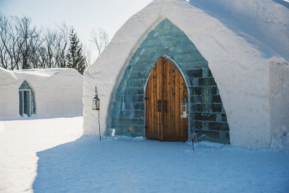 Neige hiver bâtiment glace