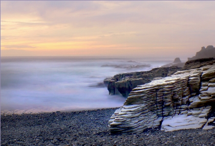 Foto Pantai lanskap laut pesisir