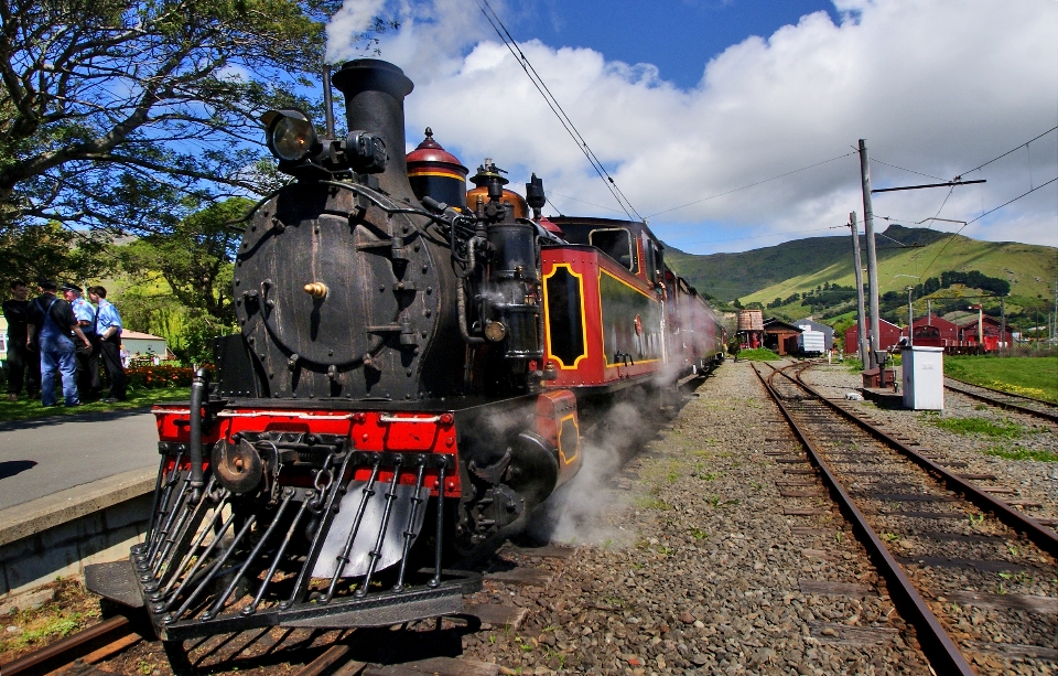 Acompanhar steam trem transporte