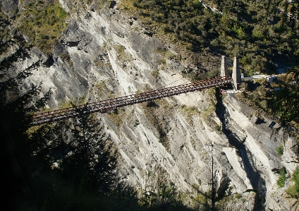 Mountain bridge range suspension Photo