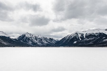 Berg schnee winter wolke Foto