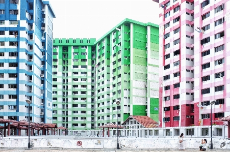 Foto Bangunan gedung pencakar langit lanskap kota pusat kota
