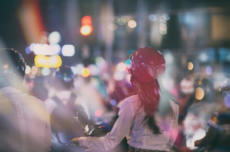 Person light bokeh bike Photo