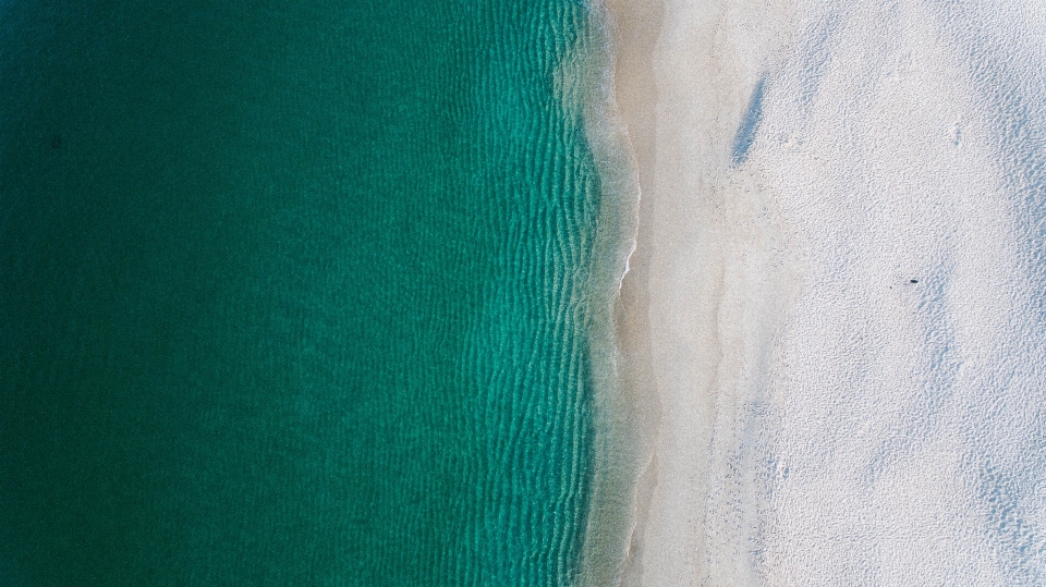 Hand beach sea water