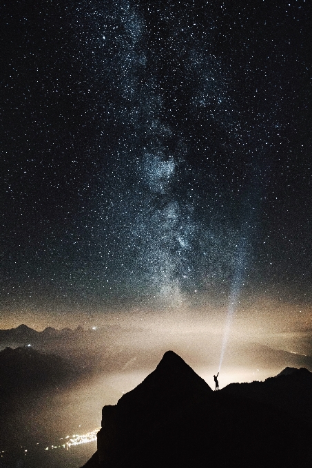 Himmel nacht stern milchstraße
