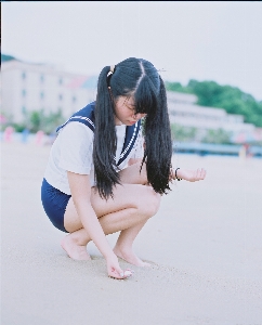 Foto Pantai air laut orang