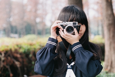 手 冬 女の子 白 写真