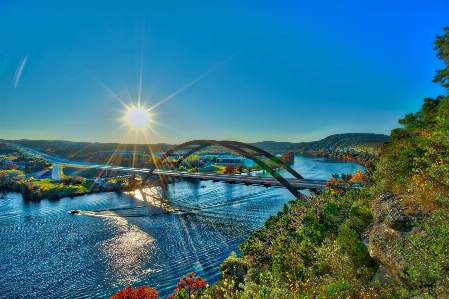 Meer küste horizont brücke Foto